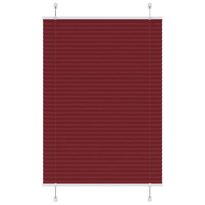 Pliss rolgordijn 90x150 cm stofbreedte 89,4 cm bordeauxrood