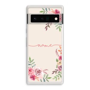 Rozen: Google Pixel 6 Pro Transparant Hoesje