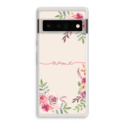 Rozen: Google Pixel 6 Pro Transparant Hoesje