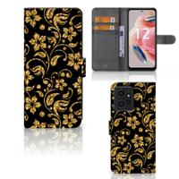 Xiaomi Redmi Note 12 4G Hoesje Gouden Bloemen