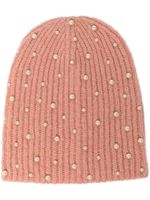 Jennifer Behr bonnet Coco orné de perles - Rose