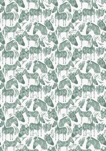 Behang Zebra Rol Groen