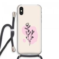 Roses are red: iPhone XS Max Transparant Hoesje met koord