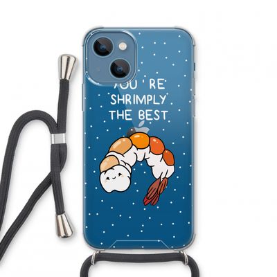 You're Shrimply The Best: iPhone 13 mini Transparant Hoesje met koord