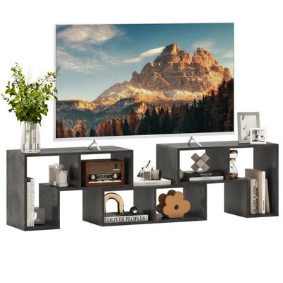 3-delige Houten Tv-kast Voor Tv's Tot 65" Vrij te Combineren Tv-tafel Grijs
