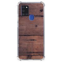 Samsung Galaxy A21s Stevig Telefoonhoesje Old Wood