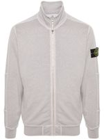 Stone Island veste zippé à patch Compass - Gris