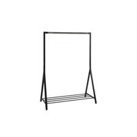 Leen Bakker - Kledingrek Riso - Staal - Zwart - 117x165x59 Cm