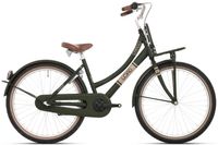 Bikefun Kinderfiets 26" load met 3 versnellingen remnaaf - elegance green mat Bikefun Kinderfiets 26" load met 3 versnellingen remnaaf - elegance green mat