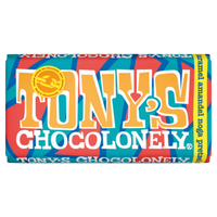 Tony's Chocolonely Melkchocolade reep karamel amandel pretzel zeezout 180g bij Jumbo