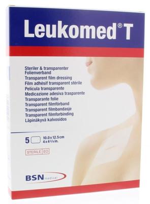 Leukomed Transparant wondverband T 10.0 x 12.5cm steriel 5 Stuks