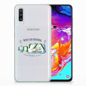 Samsung Galaxy A70 Telefoonhoesje met Naam Boho Bottle