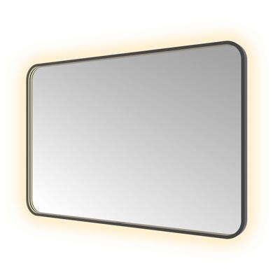 Hotbath &MORE Spiegel direct en indirect LED color changing spiegelverwarming met afstandsbediening Geborsteld zwart PVD SSQ128MBP