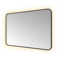 Hotbath &MORE Spiegel direct en indirect LED color changing spiegelverwarming met afstandsbediening Geborsteld zwart PVD SSQ128MBP