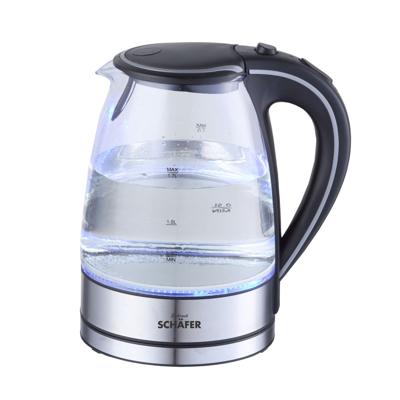Schafer Schäfer glazen waterkoker 1.7l 2200w rvs/zwart