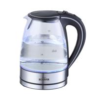 Schafer Schäfer glazen waterkoker 1.7l 2200w rvs/zwart Schafer Schäfer glazen waterkoker 1.7l 2200w rvs/zwart