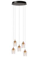 Lucide BERLIANE - Hanglamp - Ø 34 cm - LED Dimb. - 5x4W 2700K - Met vervangbare LED-module - Transparant | Essential Lucide BERLIANE - Hanglamp - Ø 34 cm - LED Dimb. - 5x4W 2700K - Met vervangbare LED-module - Transparant | Essential