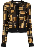 Dries Van Noten Pre-Owned cardigan à motif géométrique - Marron