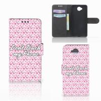 Microsoft Lumia 650 Portemonnee Hoesje Flowers Pink DTMP