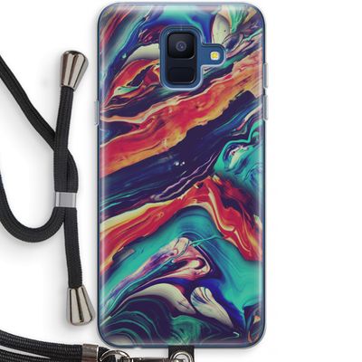 Chameleon Sun: Samsung Galaxy A6 (2018) Transparant Hoesje met koord