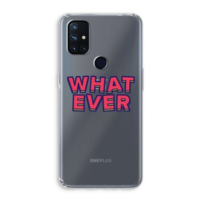 Whatever: OnePlus Nord N10 5G Transparant Hoesje