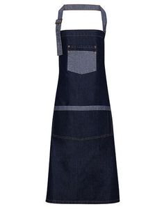 Premier Workwear PW127 Domain Contrast Denim Bib Apron