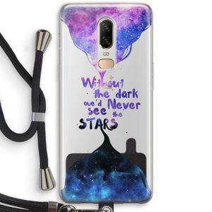 Stars quote: OnePlus 6 Transparant Hoesje met koord