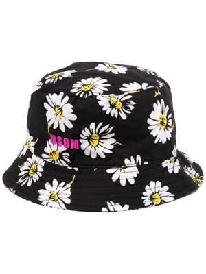 MSGM bob à fleurs - Noir