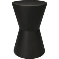 Bijzettafeltje Symetric - zwart - D29x H45 cm - Zink - plantenpot verhoger - koffie en lampje tafel