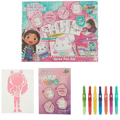 Canenco gabby&apos;s poppenhuis blaaspennen set