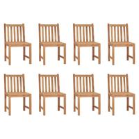 Tuinstoelen 8 st massief teakhout