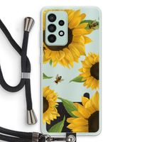 Sunflower and bees: Samsung Galaxy A52s 5G Transparant Hoesje met koord
