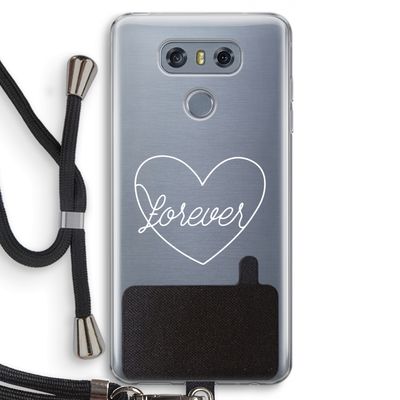 Forever heart pastel: LG G6 Transparant Hoesje met koord