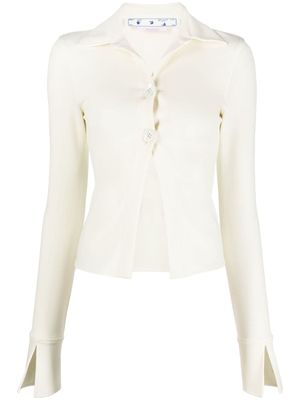 Off-White chemise Sleek à manches longues - Tons neutres
