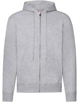 Fruit Of The Loom F401N Classic Hooded Sweat Jacket - Heather Grey - S