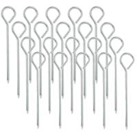 30x grondpennen/tentharingen metaal met gesloten oog 20 cm