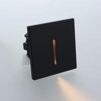 Vince LED IP65 wand trapverlichting CCT 3Watt vierkant ZWART doorlusbaar voor WCD inbouwdoos