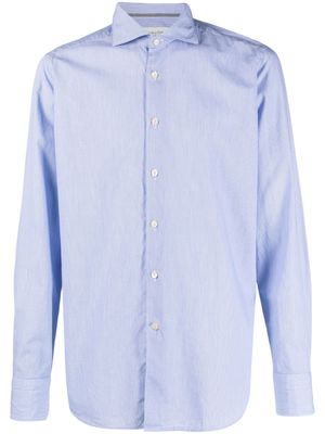 Tintoria Mattei chemise en coton à col italien - Bleu