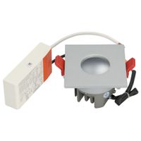 BM100-11 Vierkant vast IP44 Frosted Zilver