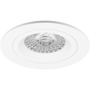 Spot Armatuur GU10 - Pragmi Rodos Pro - GU10 Inbouwspot - Rond - Wit - Aluminium - Ø93mm