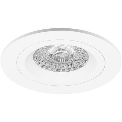 Spot Armatuur GU10 - Pragmi Rodos Pro - GU10 Inbouwspot - Rond - Wit - Aluminium - Ø93mm
