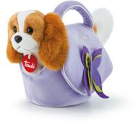Trudi doggy in lilac bag with butterflies: 11x18x26 cm (xs-29717)