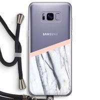 A touch of peach: Samsung Galaxy S8 Plus Transparant Hoesje met koord