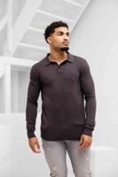 Malelions Knitted Longsleeve Polo Heren Bruin - Maat M - Kleur: Bruin | Soccerfanshop