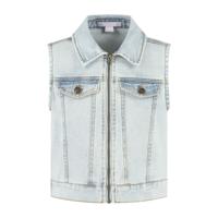 MAYCE zomer denim gilet meisjes - licht blauw denim