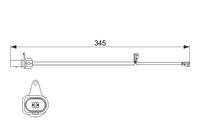 Waarschuwingscontact, remvoering-/blokslijtage BOSCH, u.a. für Audi