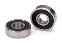 Ball bearing, black rubber sealed (6x16x5mm) (2) (TRX-5099A) - thumbnail