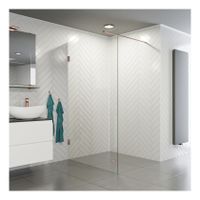 Inloopdouche SaniClear Modern | 80x200 cm | Profieloos | Helder glas | Koper geborsteld beslag