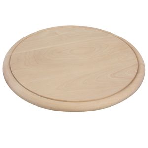 Set van 10x stuks ronde houten ham plankjes / broodplank / serveer plank 25 cm