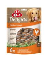 8in1 8in1 Delights Spirals Chicken Snack 6st